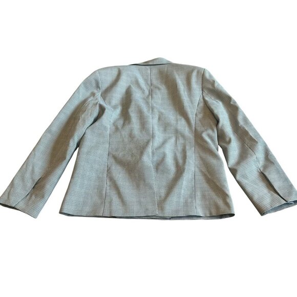 Remain Grey Plaid Check Button-Down Blazer Jacket Boxy Oversized Size 8 Women's - Picture 4 of 14